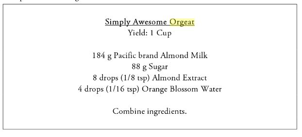 Sirop d'orgeat maison