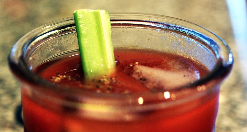 Un verre de Bloody Mary