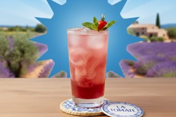 Un cocktail Tomate (pastis-grenadine)