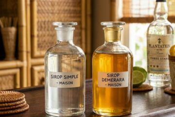 Une comparaison de sirop simple classique et de sirop roux demarara