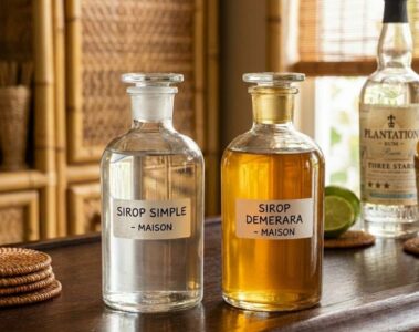 Une comparaison de sirop simple classique et de sirop roux demarara