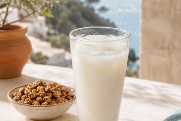 Horchata de chufa fraiche avec noix de souchet